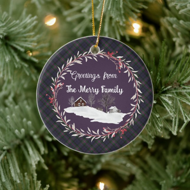 Baird Weasted Original Scottish Tartan Julgransprydnad Keramik (Träd)