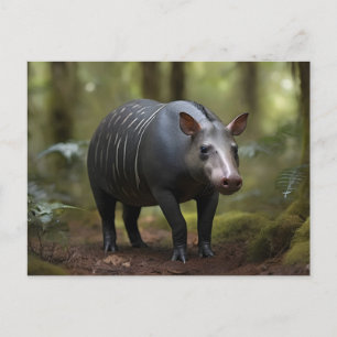 Bairds tapir i skog vykort