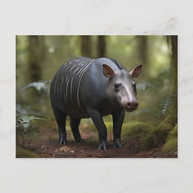 Bairds tapir i skog vykort (Framsida)