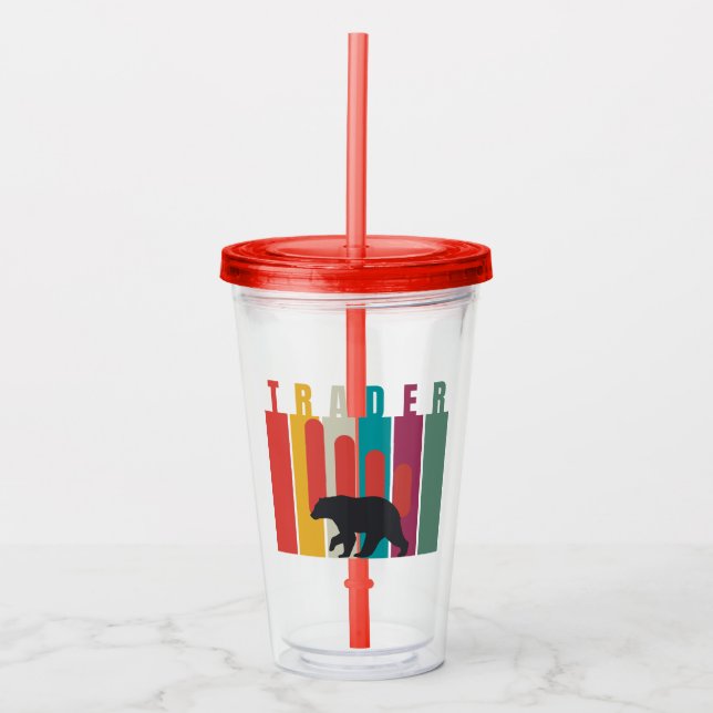 Baissemarknad | Trader | Enkel design Take Away Mugg (Framsida)