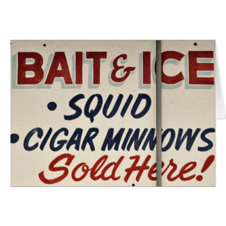 Bait Shop-tecken Hälsningskort