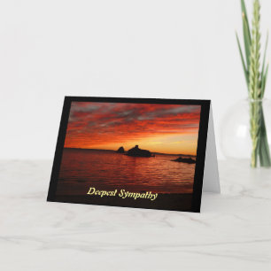Baja Beach Sunset Deepest Sympathy Card Kort