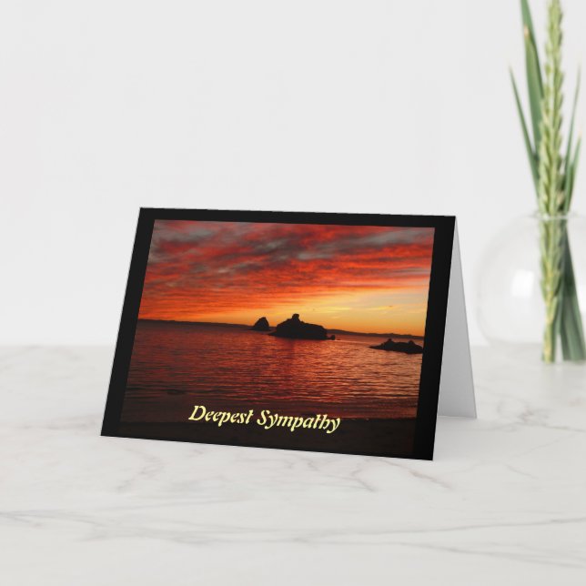 Baja Beach Sunset Deepest Sympathy Card Kort (Framsida)