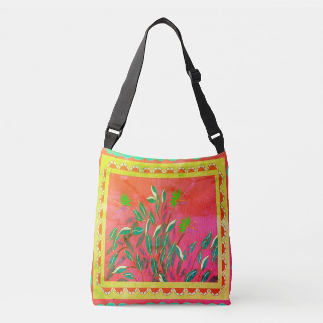 Baja Bird of Paradise Vintage Crossbody Bag Axelväska (Framsida)