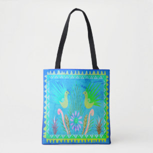 Baja Birds Vintage Tote Bag Tygkasse