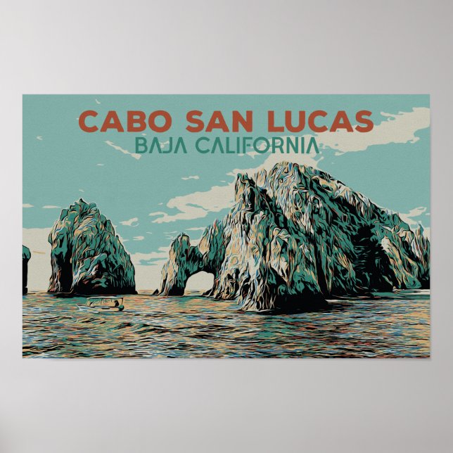 Baja California Cabo San Lucas, Mexiko Postcard Poster (Framsidan)