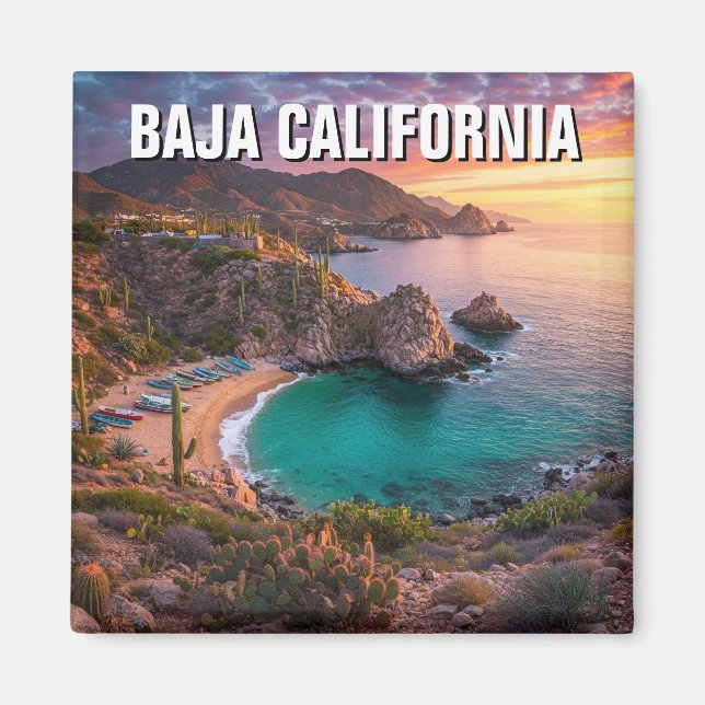 Baja California Mexico Travel Magnet (Framsidan)
