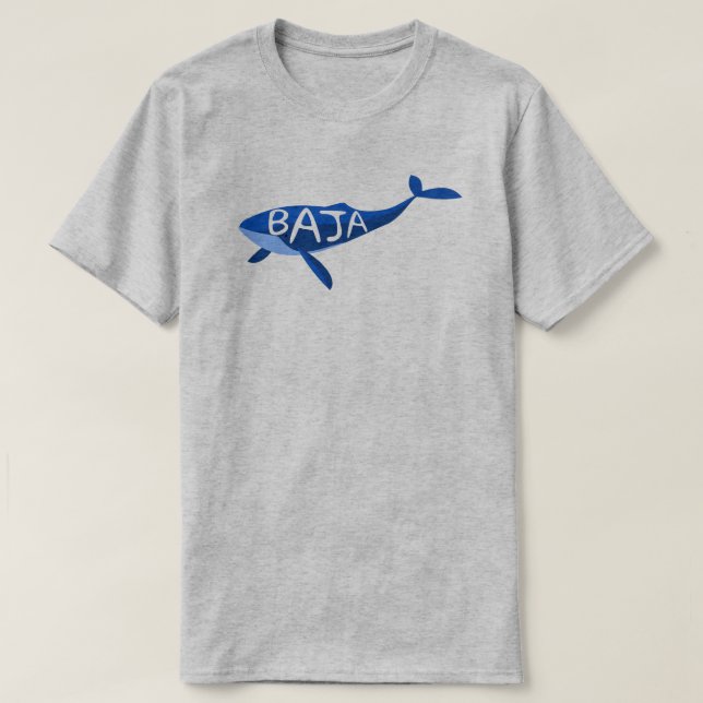 Baja California Mexico Whale T Shirt (Design framsida)