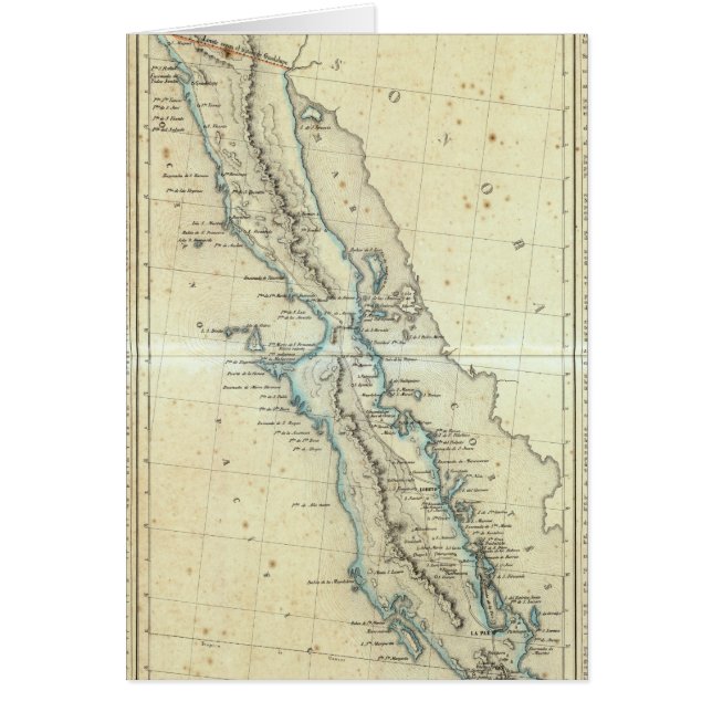 Baja California, Mexiko Hälsningskort (Framsidan)