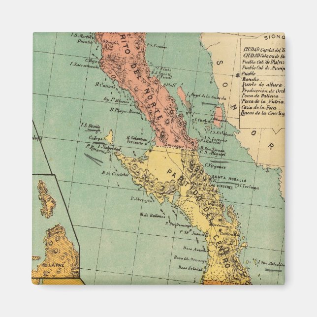 Baja California, Mexiko Magnet (Framsidan)