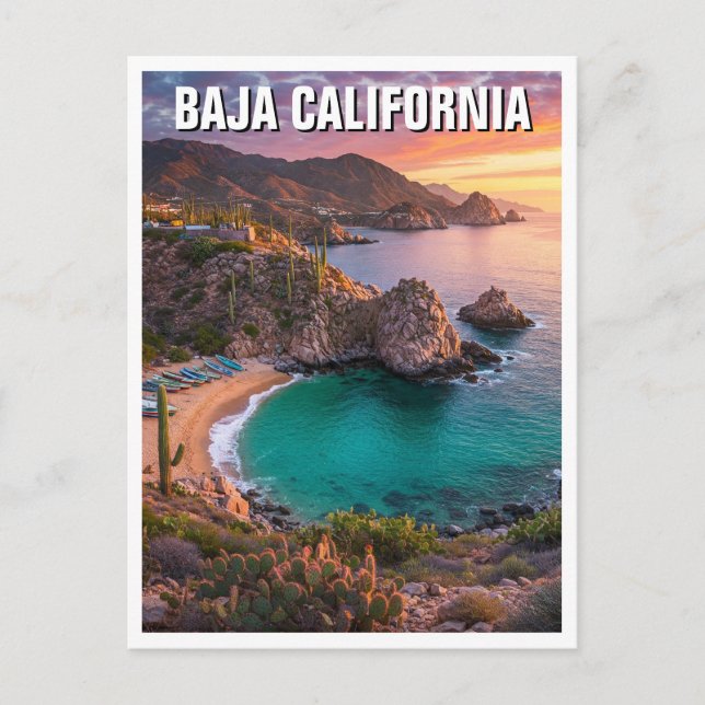 Baja California Mexiko Resa Vykort (Framsida)