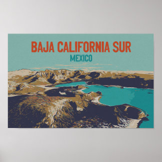 Baja California Sur lanscape, Mexiko Postcard Poster