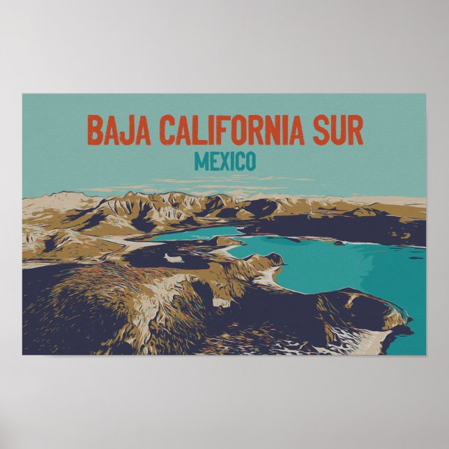 Baja California Sur lanscape, Mexiko Postcard Poster (Framsidan)