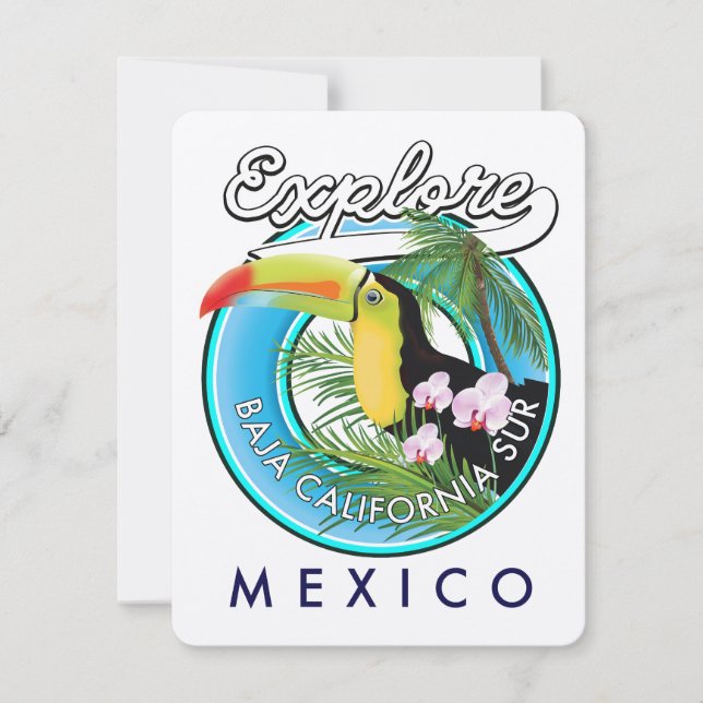 Baja California Sur Mexico retro logotyp (Framsida)