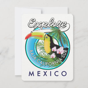 Baja California Sur Mexico retro logotyp