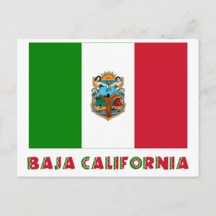 Baja California Unofficial Flagga Vykort