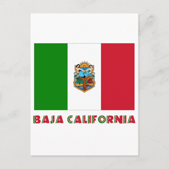 Baja California Unofficial Flagga Vykort (Framsida)
