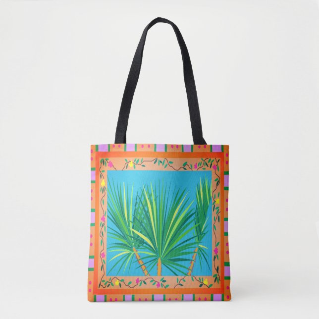 Baja Handflatan Tote Bag Tygkasse (Framsida)