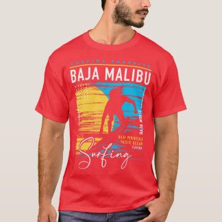 Baja Malibu Baja Norte Mexico Surfing Retro Surfa T Shirt