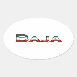 Baja Mexiko (logotyp) Ovalt Klistermärke