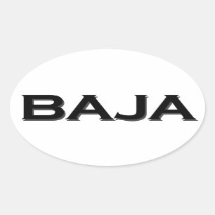 Baja Ovallogotyp Ovalt Klistermärke