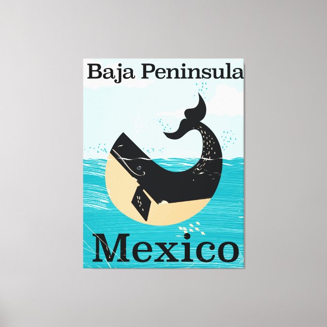 baja peninsula Mexico-reseaffisch Canvastryck (Framsida)