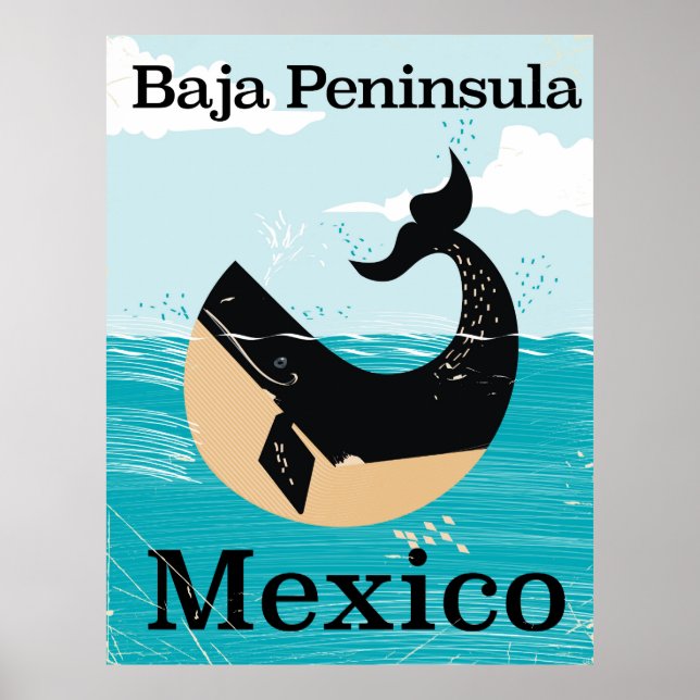 baja peninsula Mexico-reseaffisch Poster (Framsidan)
