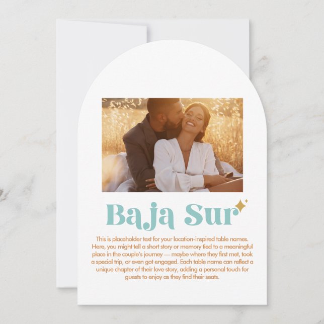 Baja Sur-Bordsnumret Inbjudningar (Framsida)