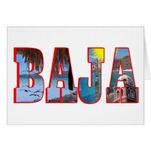 Baja vykort hälsningskort