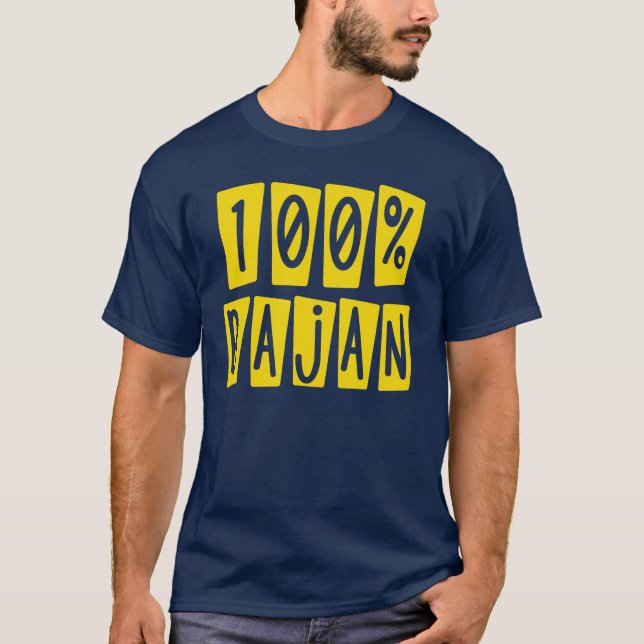bajan 100% t shirt (Framsida)