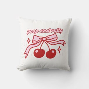 Bajsa och Rally Baby Print Söta Rosa Körsbär Kudde