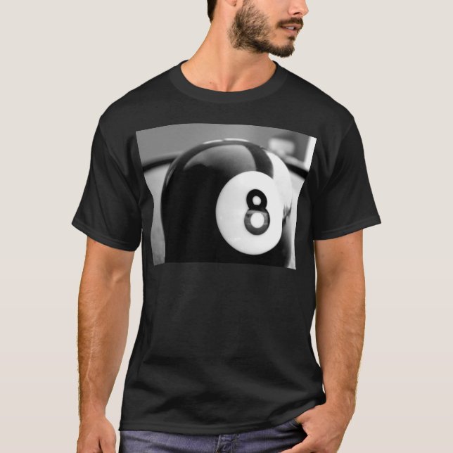 Bak 8en-Ball boll åtta Tee (Framsida)