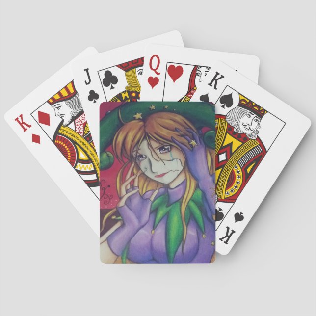 Bak maskera som leker kort casinokort (Baksidan)