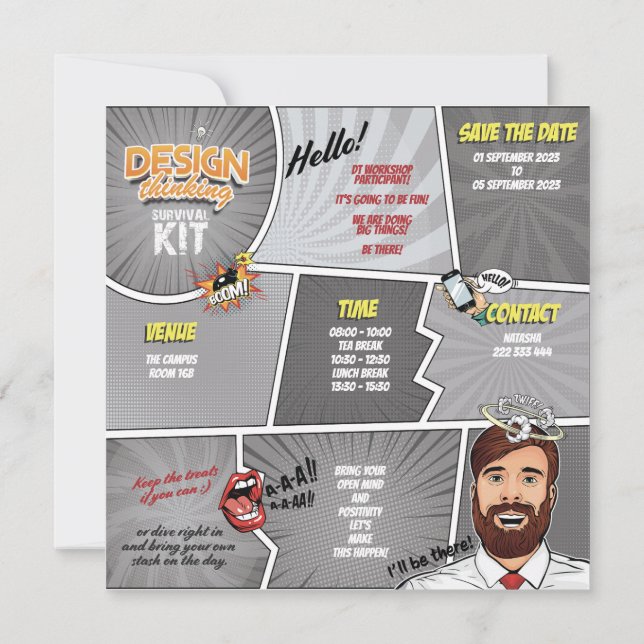 (BAK) REDIGERBAR DT-ÖVERLEVNADSKIT 1 INBJUDNINGAR (Baksida)