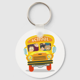 BAK SCHOOL SCHOOLBUS BUSS STUDENTER TRANSPORT NYCKELRING