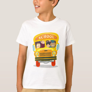 BAK SCHOOL SCHOOLBUS BUSS STUDENTER TRANSPORT TEE