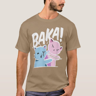 Baka Anime Cat Slap Baka Japansk katt  T Shirt
