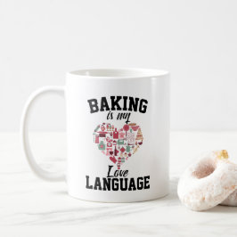 Baka är mitt kärleksspråk - rolig bagare kaffemugg