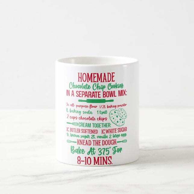 “Baka det tills du lyckas” – Chokladchips Cookie Kaffemugg (Center)