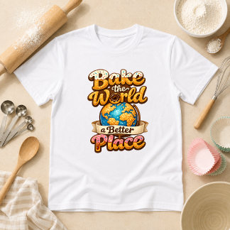 Baka en bättre värld Baking Humor T Shirt
