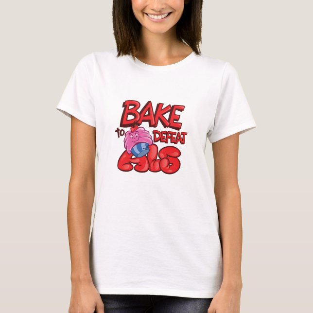 Baka för att besegra ALS-muffinnärmare detalj Tee Shirt (Framsida)