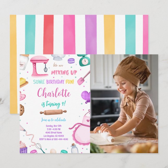 Baka Foto inbjudan (Fram/baksida)