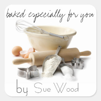 Bakad av Märkre som du ger Fyrkantigt Klistermärke