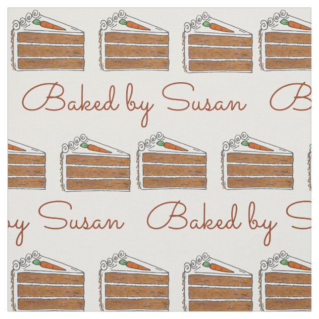 Bakad av Personlig Carrot Cake Segce Baking Tyg (Provkarta)