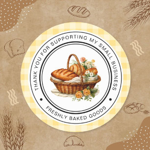 Bakad Bread Business Sticker Runt Klistermärke