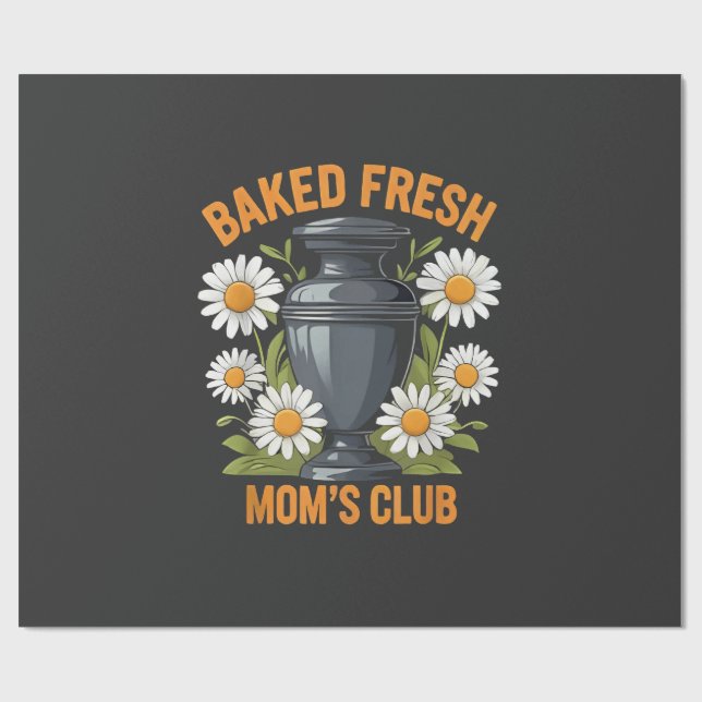 Bakad färsk Mamma Klubb Mors dag Presentpapper (Platt)