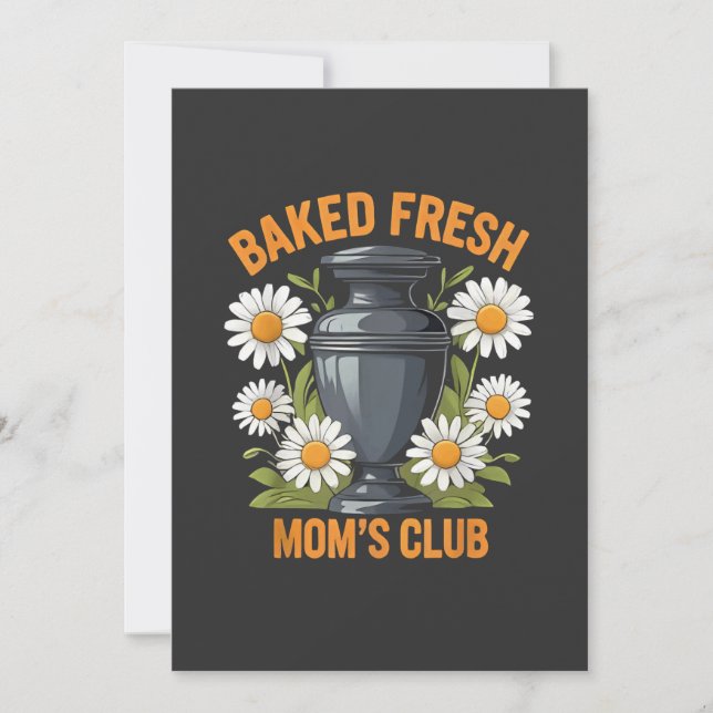 Bakad färsk Mamma Klubb Mors dag Spara Datumet (Framsida)