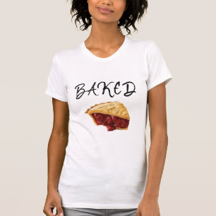 bakad körsbärsröd bagare för pajbiett-skjorta t shirt