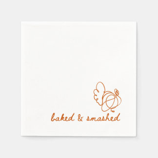 bakad och krossad kalkon pappersservett