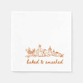 bakad och krossad thanksgiving pappersservett